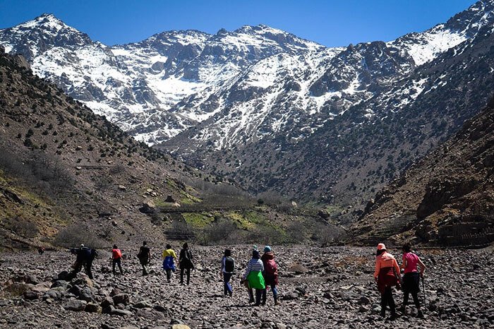 Walking in Atlas Mountain in Morocco