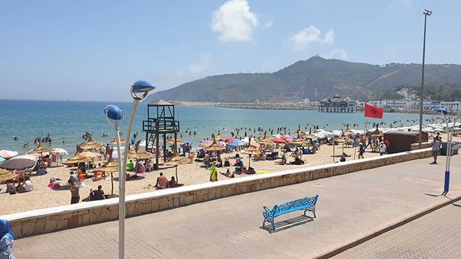 M'diq beach in Morocco